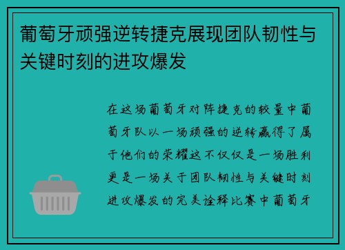葡萄牙顽强逆转捷克展现团队韧性与关键时刻的进攻爆发